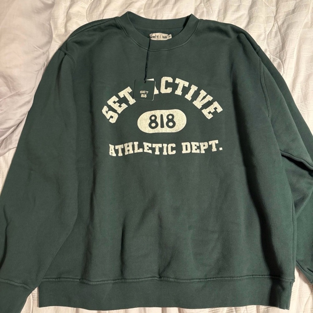 SET Active Dark Green Crewneck Sweater M